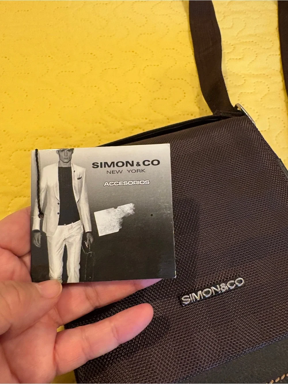 SIMON & CO Brown Men's Messenger Crossbody Bag